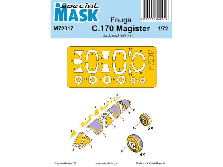 Special Hobby Masque avion M72017 Masque Fouga C.170 Magister 1/72