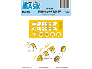 Special Hobby Masque avion M72016 Masque P-40N/Kittyhawk Mk.IV 1/72