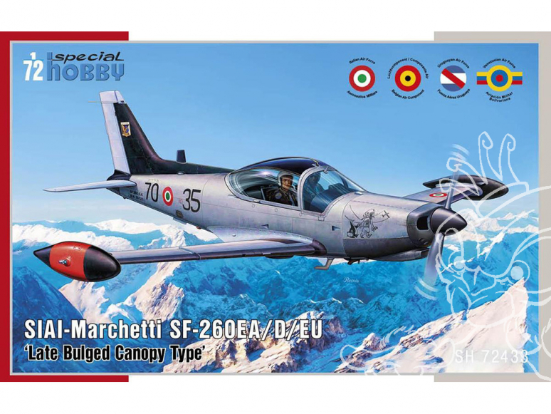 Special Hobby maquette avion 72433 SIAI-Marchetti SF-260EA / D / EU Type à Verrière tardif à renflement 1/72