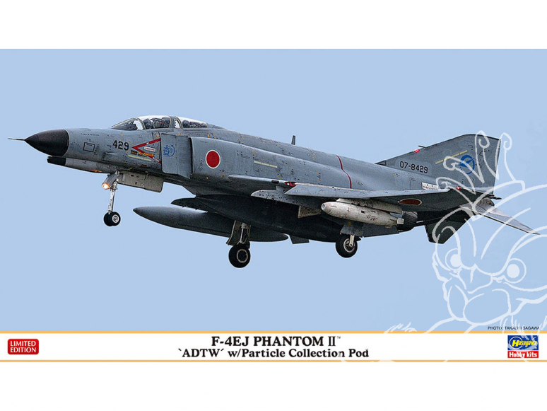 Hasegawa maquette avion 02369 F-4EJ Phantom II développement de vol avec capsule de dépoussiérage 1/72