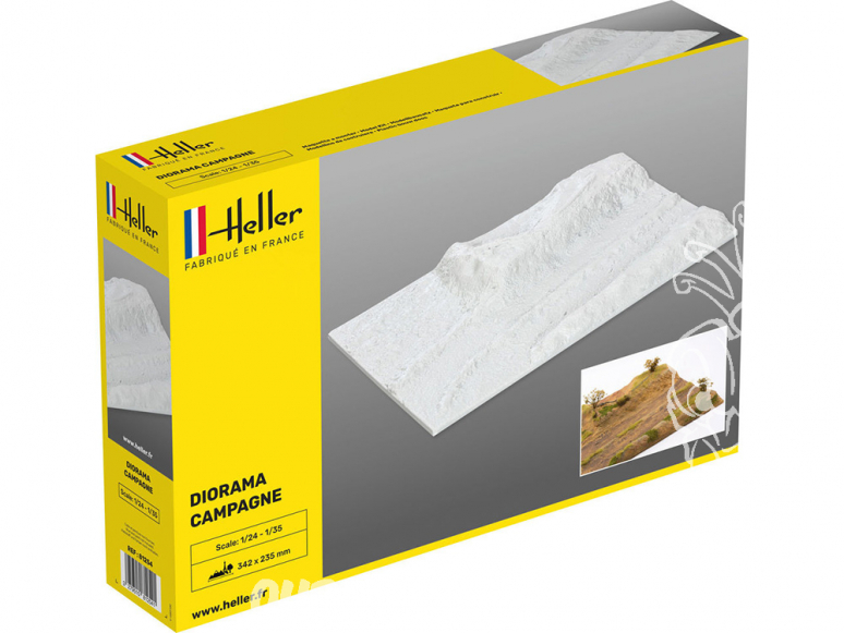 Heller maquette voiture 81254 Socle diorama Campagne 1/35