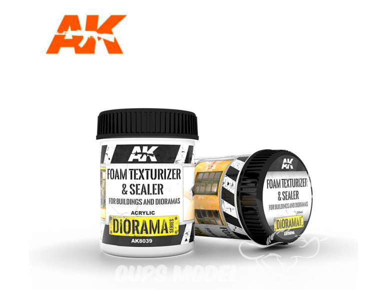AK interactive ak8039 Texturant & scellant pour mousse - Pour bâtiments et dioramas 250ML