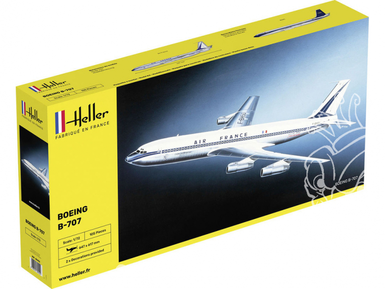 Heller maquette avion 80452 Boeing B707 1/72