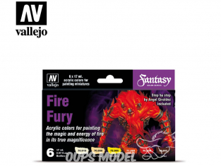 Vallejo Set Fantasy 70243 Fire Fury 6 x 17ml