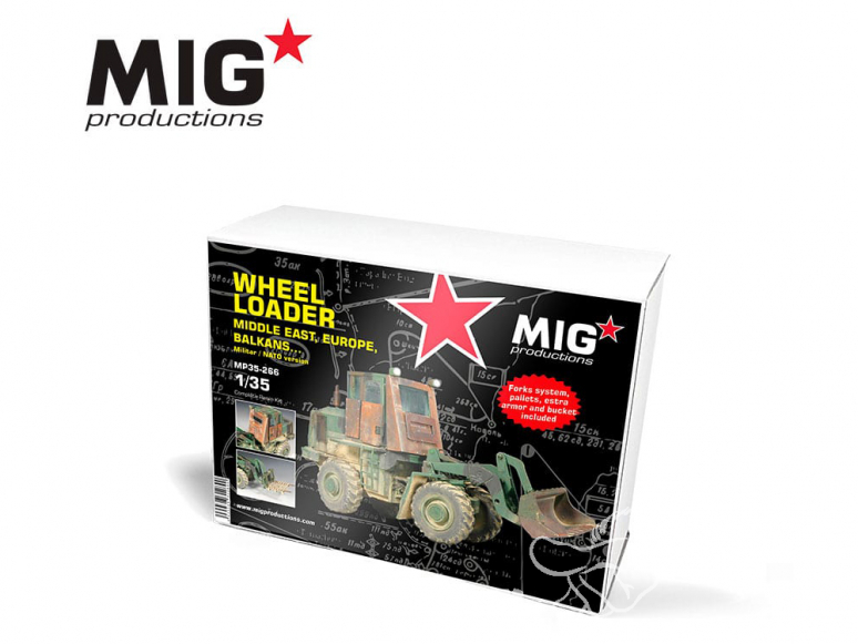 MIG Productions by AK MP35-266 Chargeur sur pneus - Moyen orient - Europe - Balkans Version militaire / OTAN 1/35