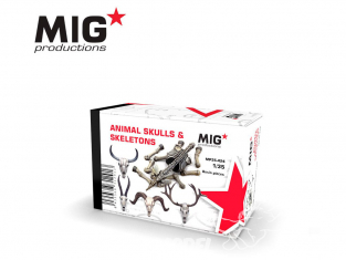 MIG Productions by AK MP35-424 Cranes et squelette animaux 1/35