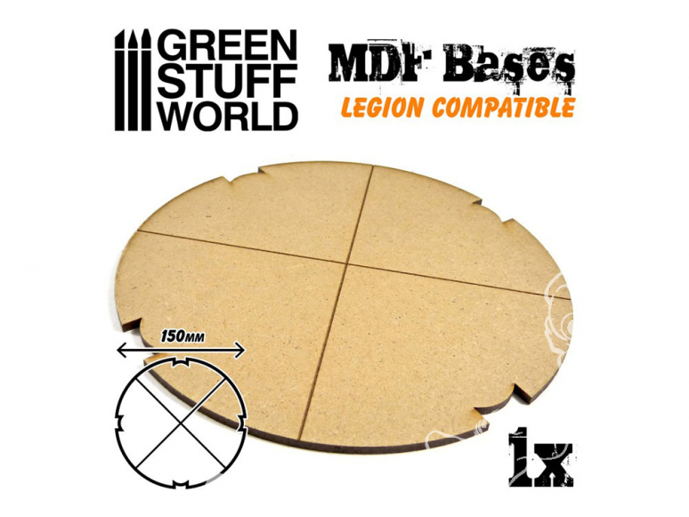 Green Stuff 502328 Socles ROND 150 mm en MDF (Legion)