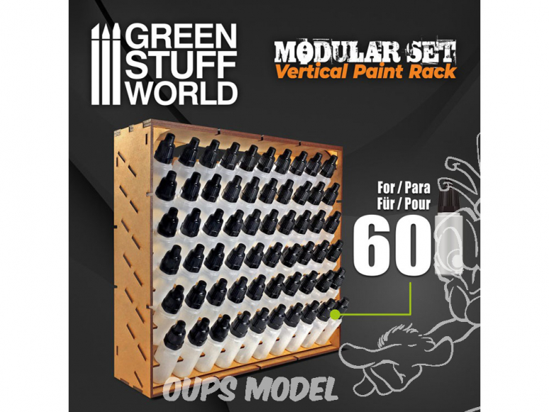 Green Stuff 500591 Présentoir Modulaire pour Peinture VERTICAL