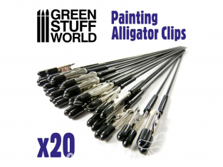 Green Stuff 509625 Pinces de Crocodile pour maintien Peinture x20