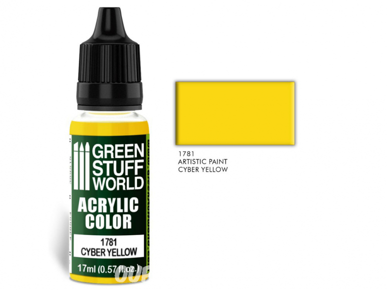 Green Stuff 501407 Acrylic Color CYBER YELLOW