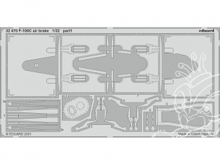 Eduard photodécoupe avion 32470 Aéro freins F-100C Trumpeter 1/32