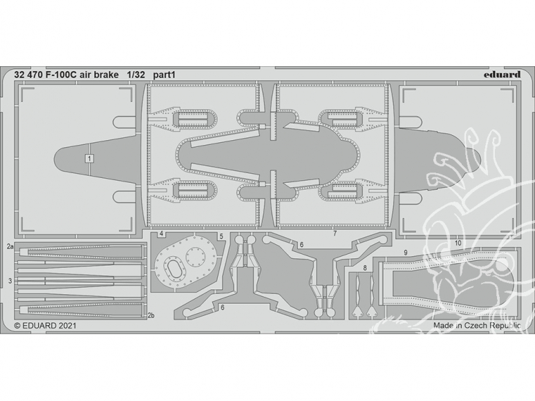 Eduard photodécoupe avion 32470 Aéro freins F-100C Trumpeter 1/32