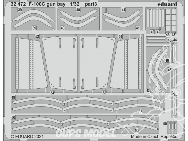 Eduard photodécoupe avion 32472 Gun bay F-100C Trumpeter 1/32