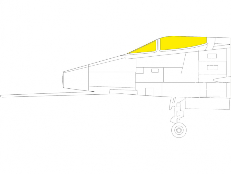 Eduard Express Mask JX277 F-100C Trumpeter 1/32