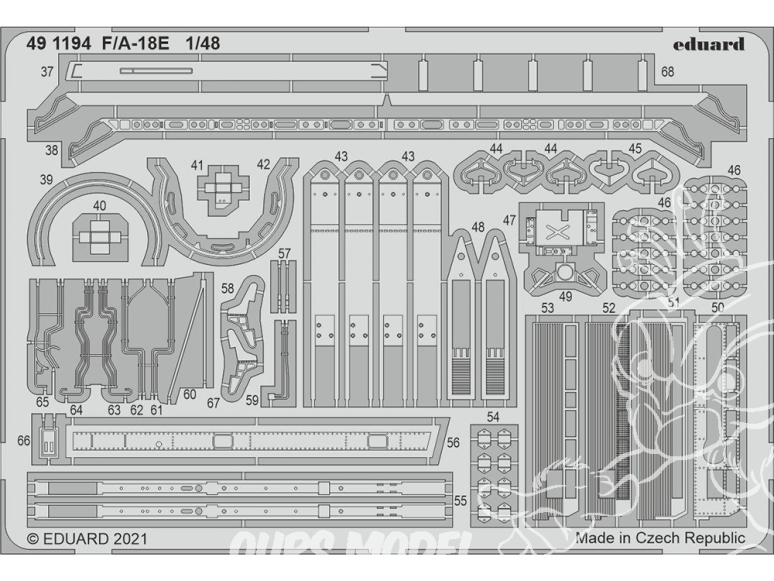 EDUARD photodecoupe avion 491194 Amélioration F/A-18E Meng 1/48