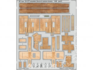 EDUARD photodecoupe avion 491201 Plancher bois & caisses de munitions B-17F Hk Models 1/48