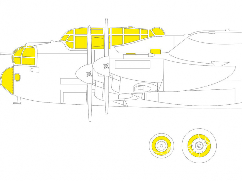 Eduard Express Mask EX793 Lancaster B Mk.I TFace Hk Models 1/48