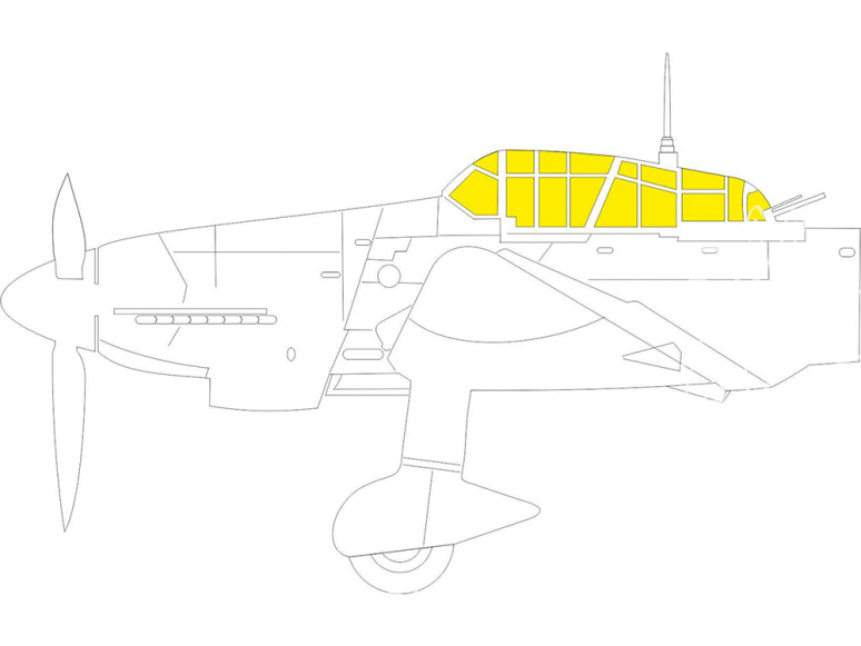 Eduard Express Mask EX785 Junkers Ju 87D TFace Hasegawa / Hobby 2000 1/48