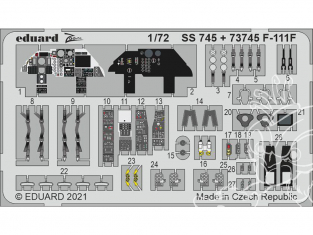 Eduard photodecoupe avion 73745 Amélioration F-111F Hasegawa / Hobby 2000 1/72