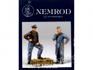 Nemrod figurine 32004 PILOTE ET MECANICIEN LUFTWAFFE FRANCE JUIN 1944 1/32