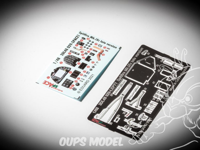 Eduard Space décalques 3D 3DL48029 Spitfire Mk.IXc Late version Eduard 1/48