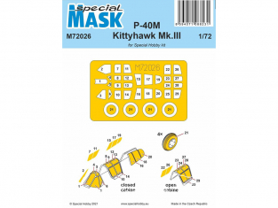 Special Hobby Masque avion M72026 Pour P-40M Warhawk/Kittyhawk Mk.III 1/72