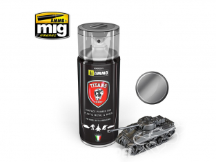 MIG peinture bombe TTH117 Apprêt gris métal Plastique métal Résine - Gun metal Primer 400ml