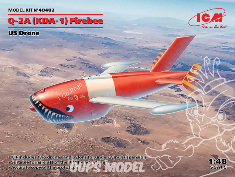 Icm maquette avion 48402 KDA-1(Q-2A) Firebee US Drone 1/48