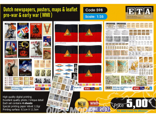 ETA diorama 598 Journaux et posters Allemand pré-guerre et WWII 1/35