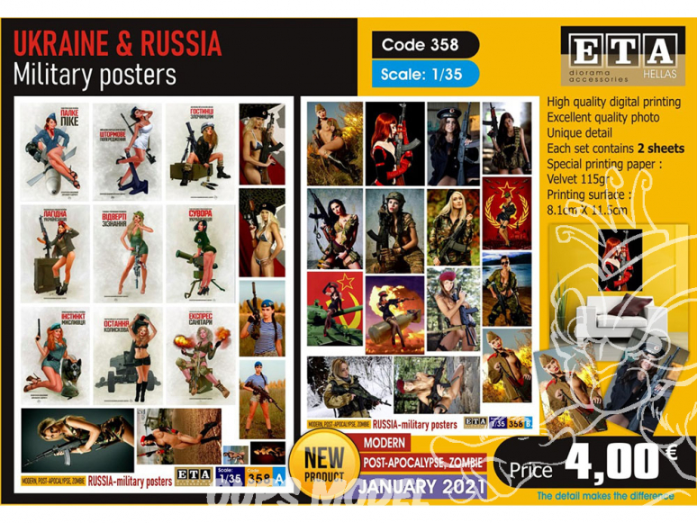 ETA diorama 358 Posters Militaire Russe moderne 1/35