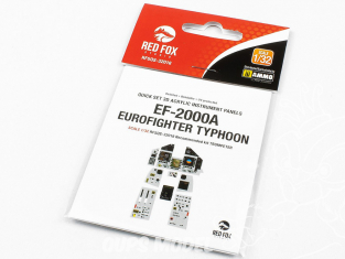 Red Fox Studion Tableaux de bord 3D avion RFQS-32018 EF-2000A Eurofighter Typhoon Trumpeter 1/32