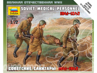 Zvezda maquette militaire 6152 Personnel Médical Sovietique 1/72