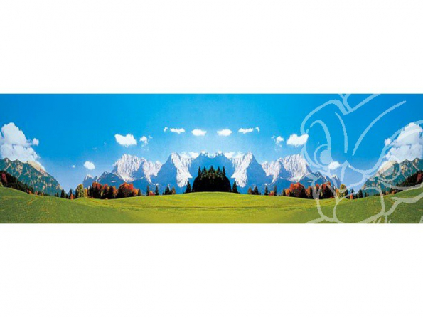 Faller 180513 Arrière-plan de modèle prairie sur fond de montagne