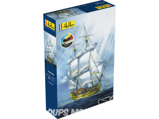 Heller maquette bateau 58895 STARTER KIT Le Superbe inclus peintures principales colle et pinceau 1/150