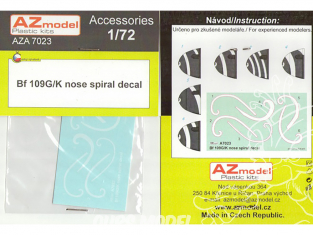 AZ Model Decalques avion AZA7023 Décalque de spiner de nez pour un Bf 109F/G/K 1/72