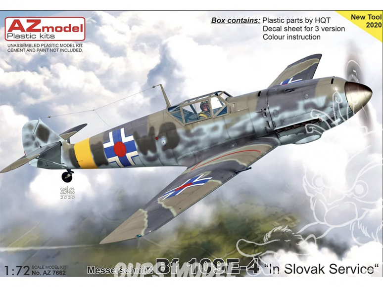AZ Model Decalques avion AZ7662 Bf 109E-4 Au service slovaque moule 2020 1/72