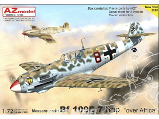 AZ Model Decalques avion AZ7663 Bf 109E-7 Trop sur l'Afrique moule 2020 1/72