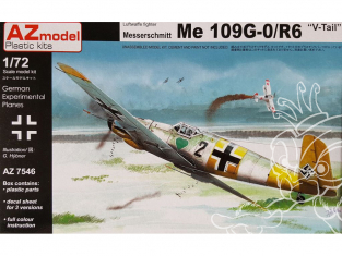 AZ Model Kit avion AZ7546 Bf 109G-0/V/R-6 1/72