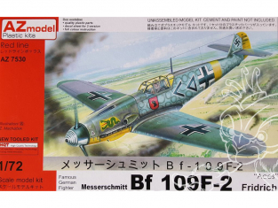 AZ Model Kit avion AZ7530 Bf 109F-2 Aces Fridrich 1/72