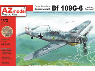 AZ Model Kit avion AZ7596 Bf 109G-6 Alfred à bord 1/72