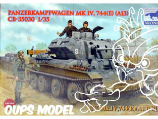 Bronco maquette militaire 35030 A13 PzKpfw MkIV 744 (E)1/35