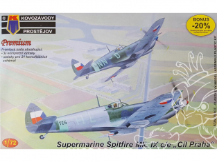 KP Model kit avion KPM0060 Supermarine Spitfire Mk.IXc/e Destination Prague 3x plastic parts, 20x decal version 1/72