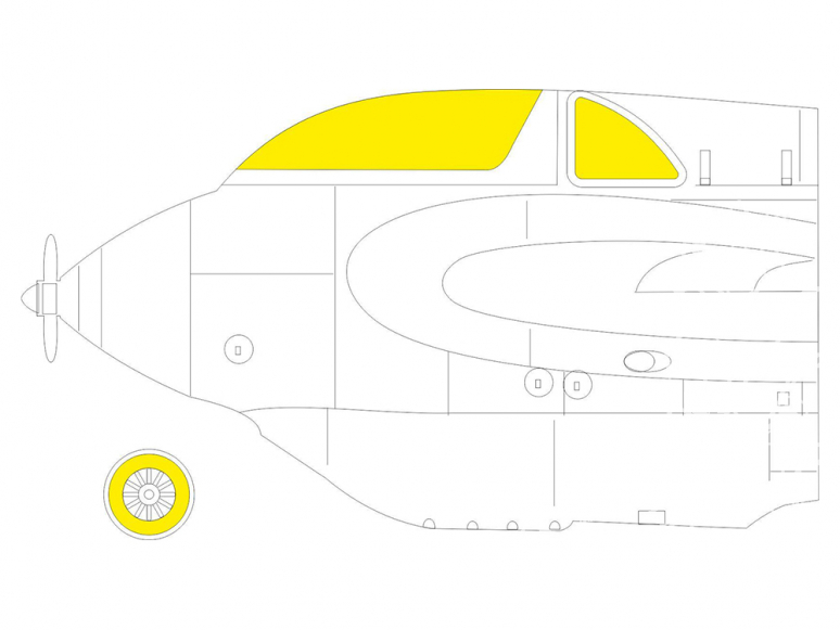 Eduard Express Mask EX795 Messerschmitt Me 163B TFace Gaspatch Models 1/48