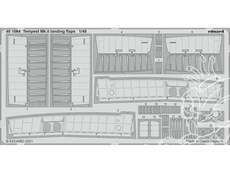 EDUARD photodecoupe avion 481064 Volets d'atterrissage Tempest Mk.II Eduard / Special Hobby 1/48