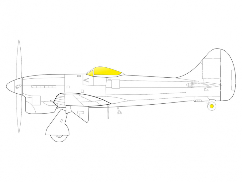 Eduard Express Mask EX796 Tempest Mk.II Tface Eduard / Special Hobby 1/48