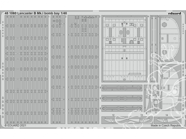 EDUARD photodecoupe avion 481060 Baie de bombe Lancaster B Mk.I Hk Models 1/48