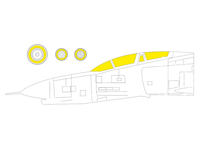 Eduard Express Mask CX603 F-4E Fine Molds 1/72