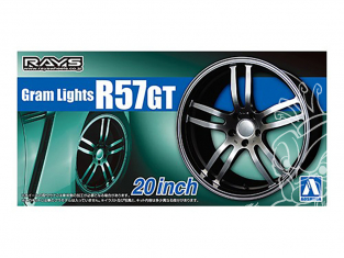 Aoshima maquette voiture 055151 Jantes Rays Gram Lights R57GT 20" et pneus 1/24