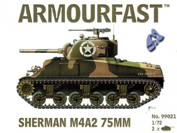 armourfast 99021 SHERMAN M4A2 75mm 1/72