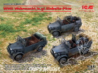 Icm maquette militaire DS3513 WWII Trois Wehrmacht le.gl.Einheitz-Pkw 1/35